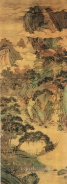 shen zhou paisaje desconocido chino tradicional Pinturas al óleo